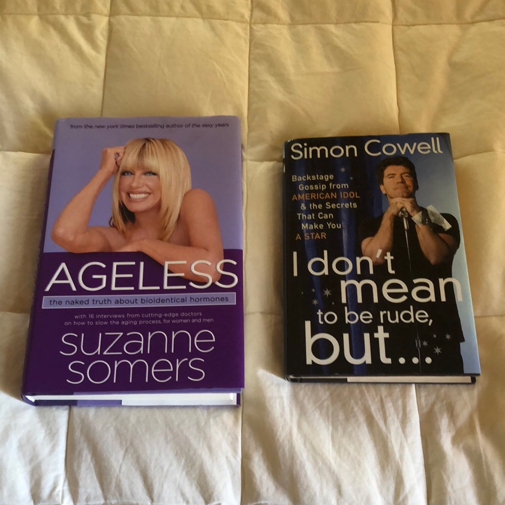 2 Books Suzanne Somers AGELESS Simon Cowell IDOL